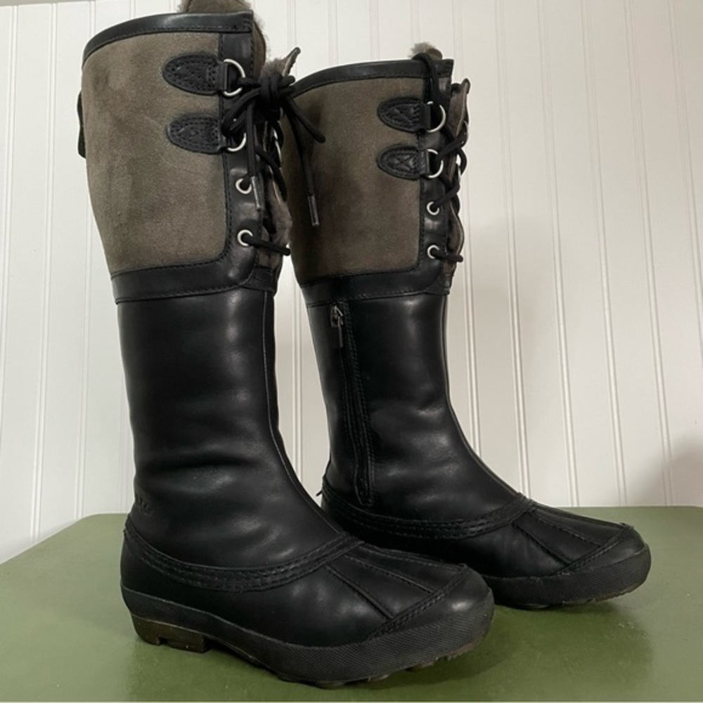 UGG Waterproof BELCLOUD Fleece Lace Up Knee Boots #3228